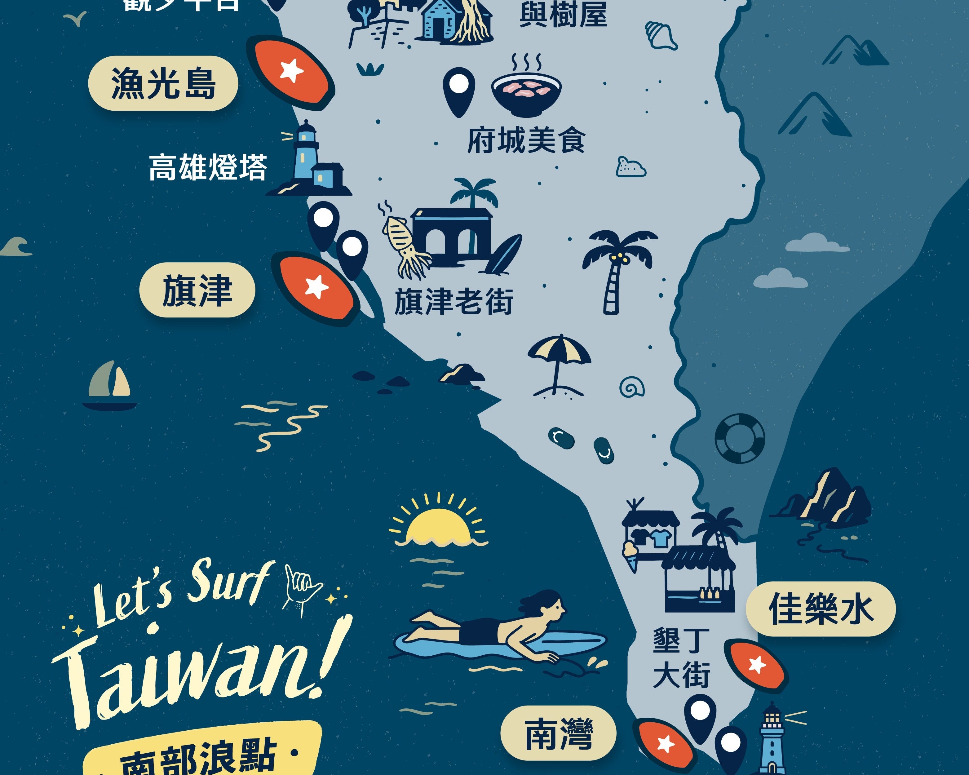 墾丁衝浪地圖｜VAST帶你了解南灣與佳樂水，經典浪點與熱帶景點推薦