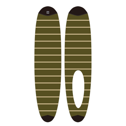 日本 TOOLS Knit Case 長板簡易板襪 - 黃綠條紋