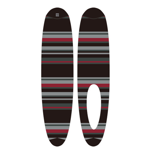 日本 TOOLS Knit Case 長板簡易板襪 - 黑紅灰條紋
