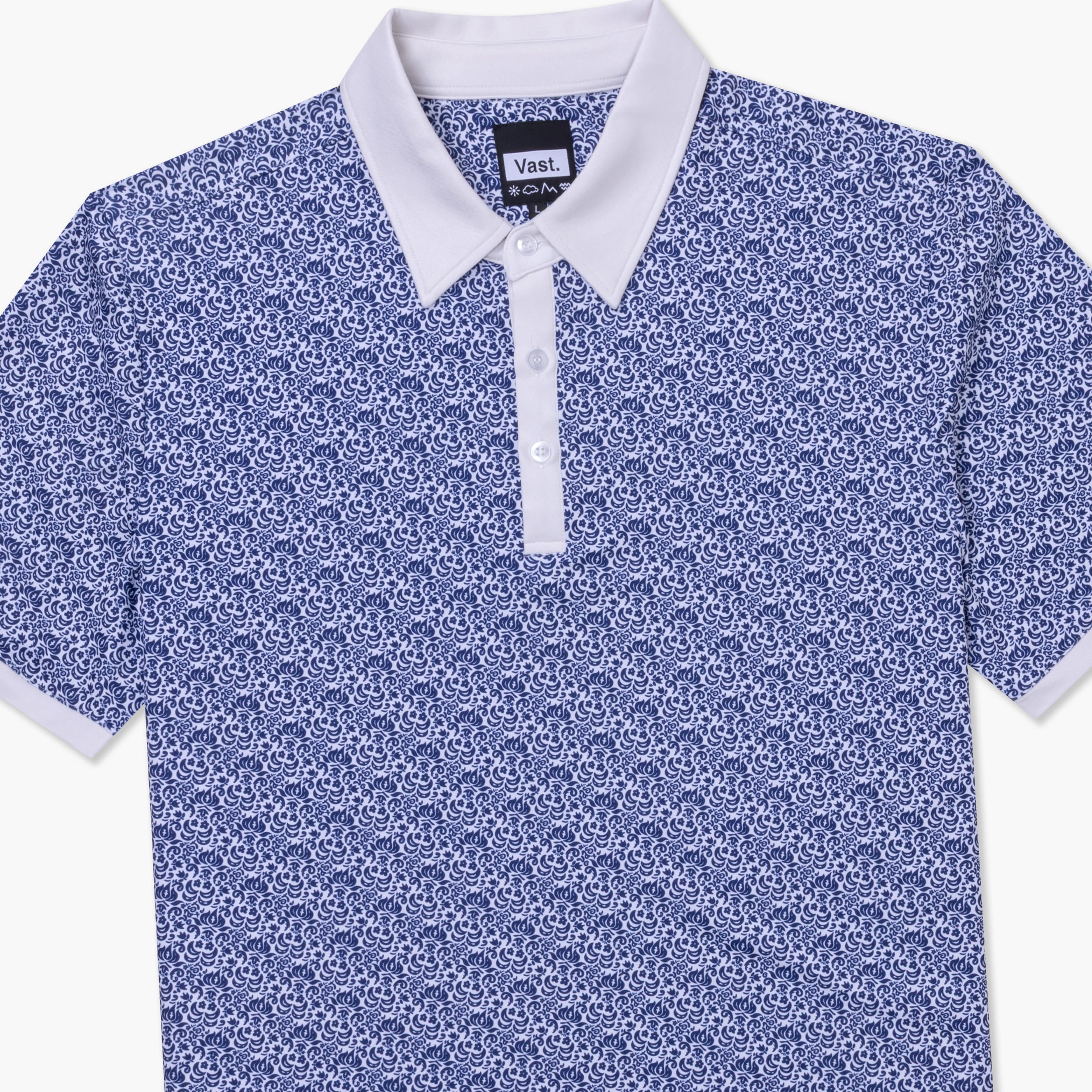VAST Aqua Terra Heritage Polo - 經典防曬 polo 衫 - 藍白