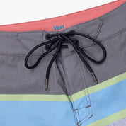 VAST Natural Lines   疊色線條復古短版衝浪褲-海軍藍