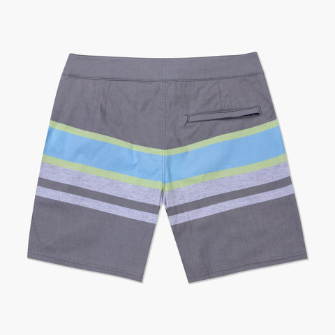 VAST Natural Lines   疊色線條復古短版衝浪褲-海軍藍