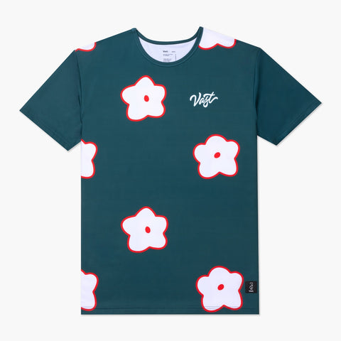VAST FLOWER PATCH 防曬機能衝浪T Shirt-深綠色