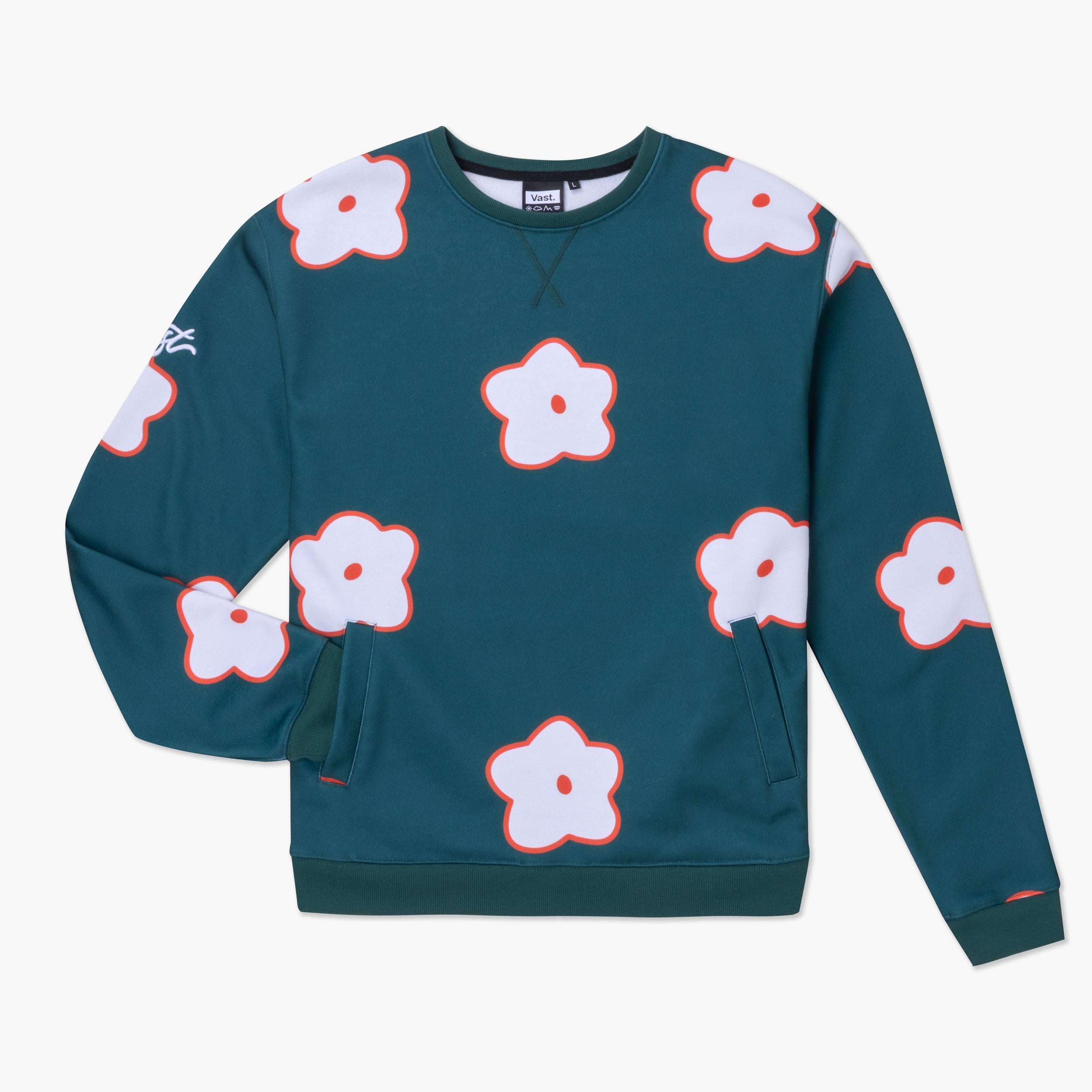 VAST Flower Patch Pullover-深綠色