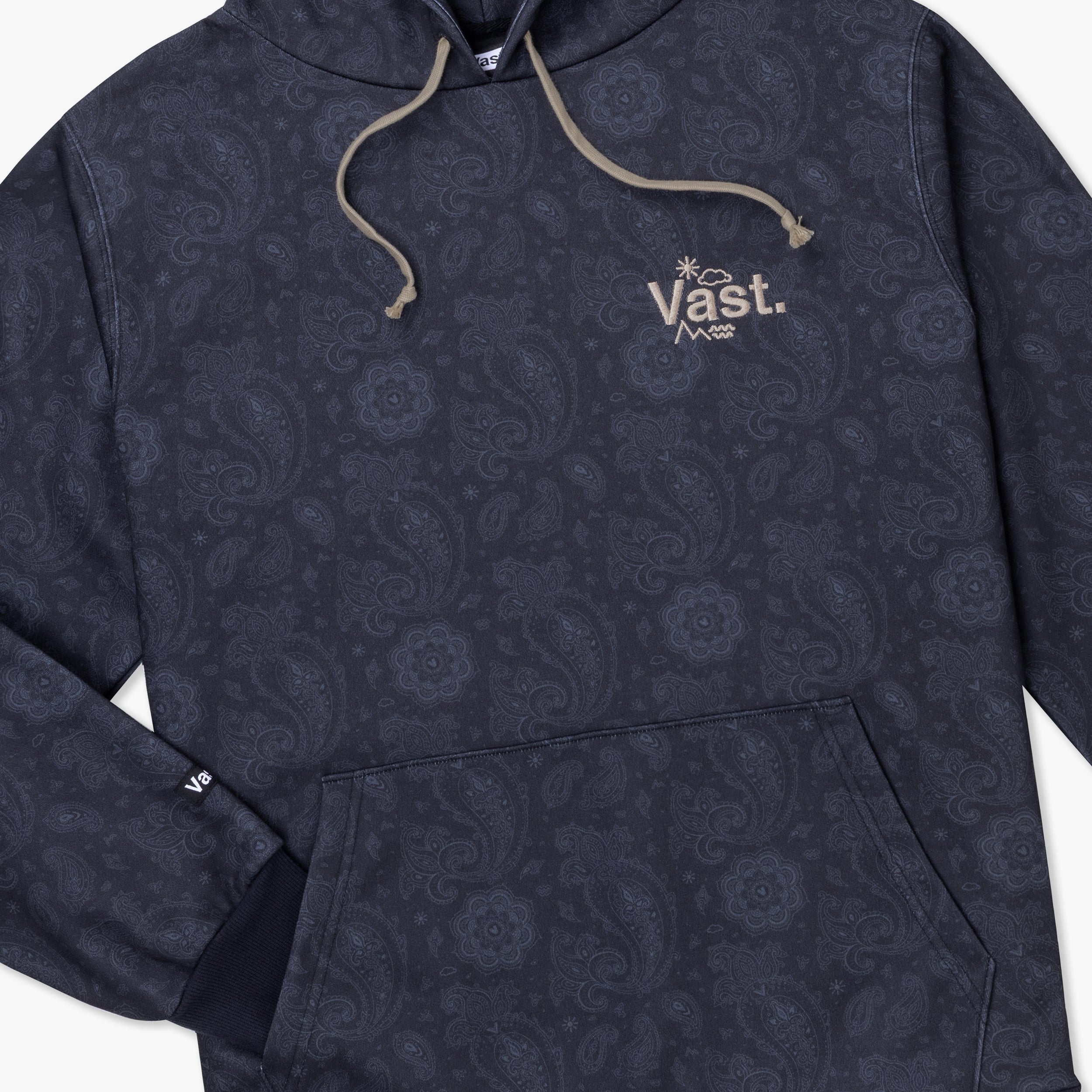 Vast Paisley Pullover 連帽上衣-黑灰色