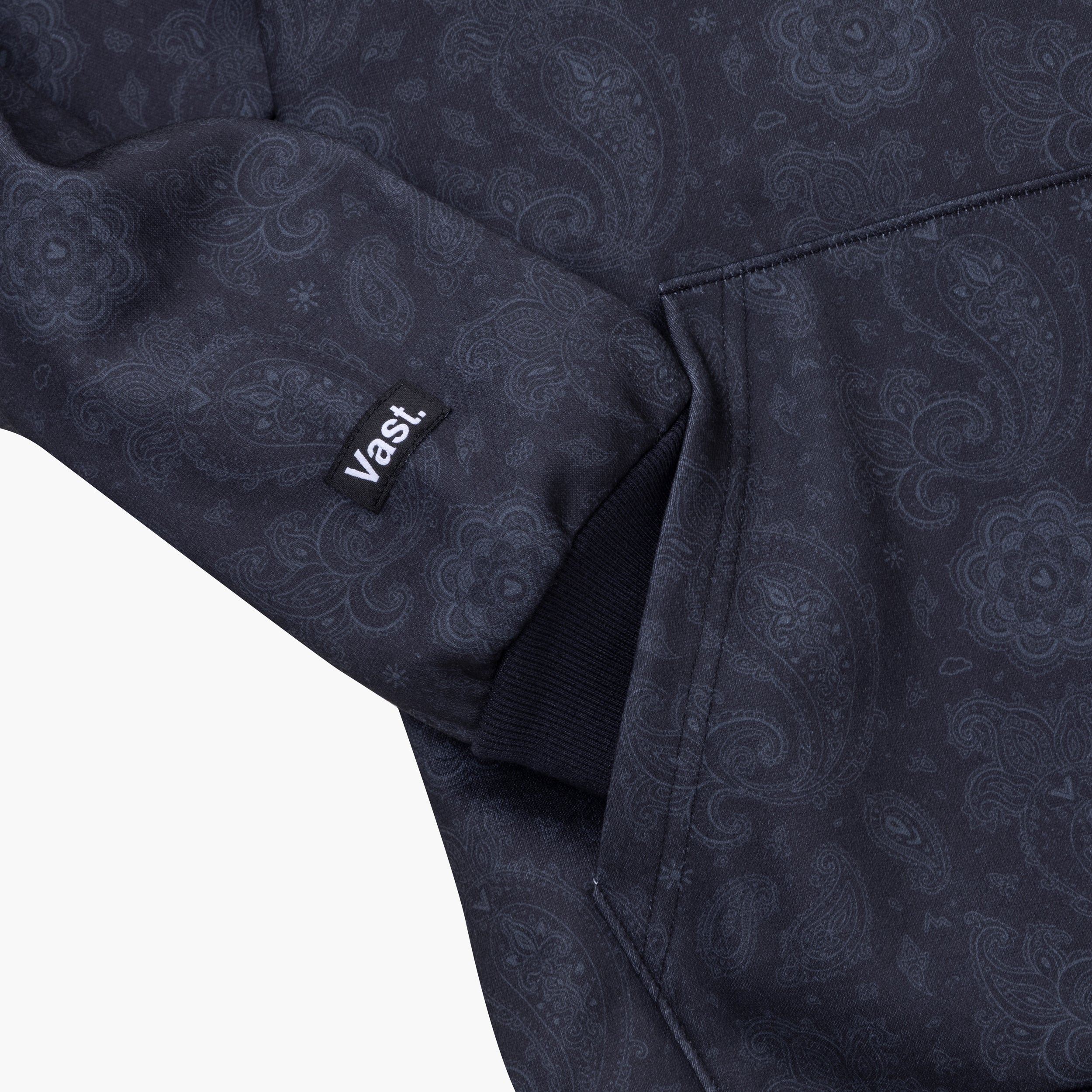 Vast Paisley Pullover 連帽上衣-黑灰色