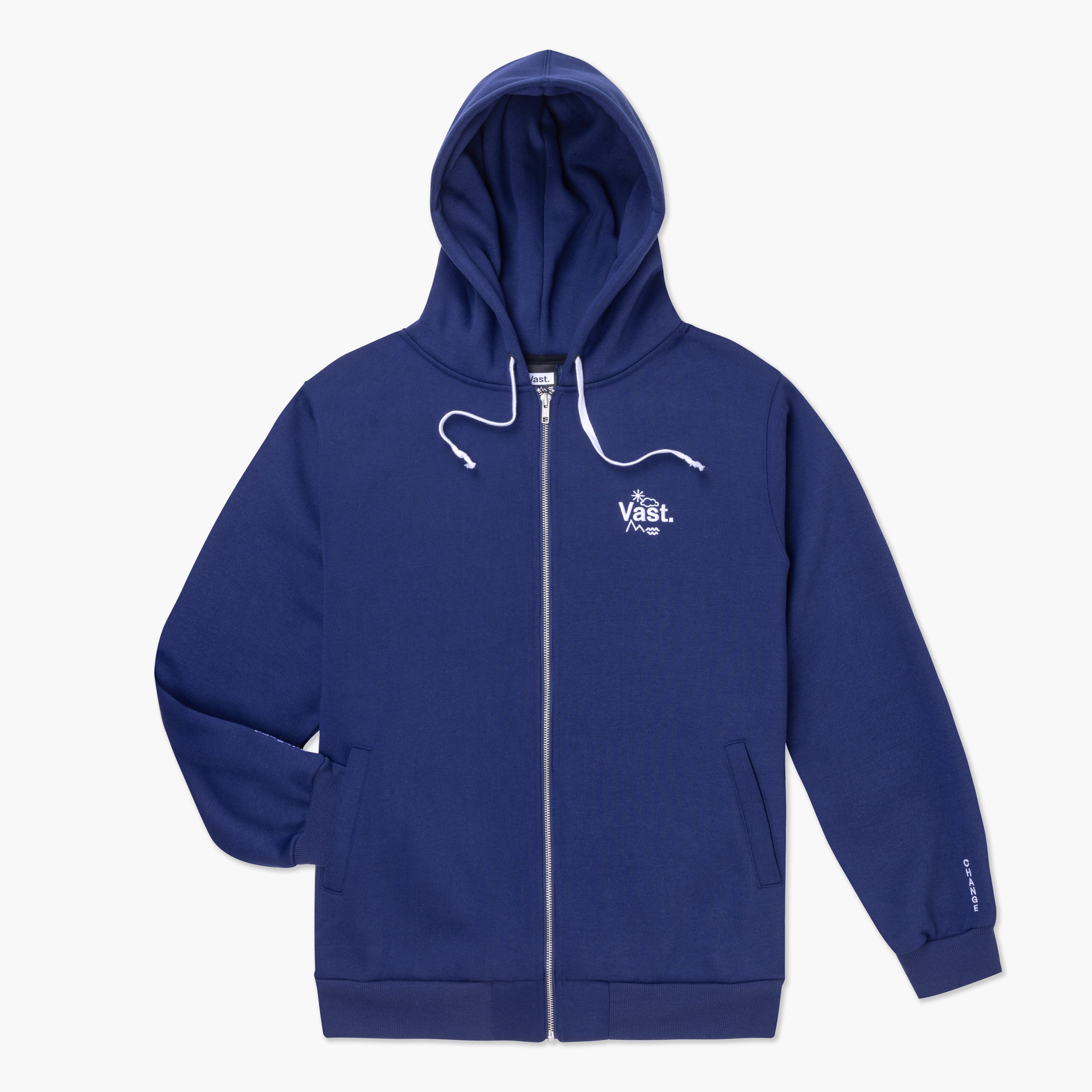 Vast  Zip Up Hoodie-連帽外套-深藍色