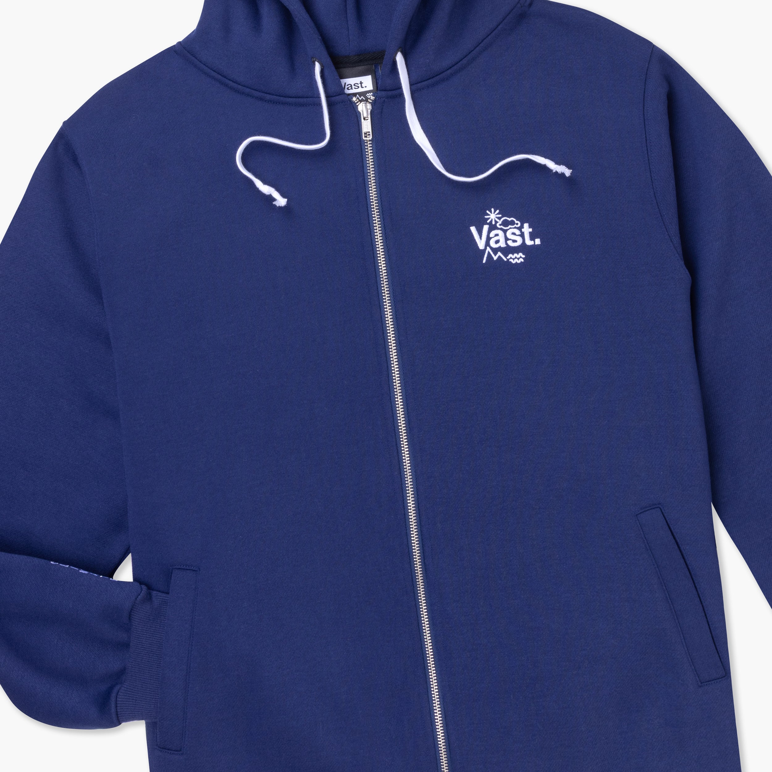Vast  Zip Up Hoodie-連帽外套-深藍色