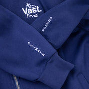 Vast  Zip Up Hoodie-連帽外套-深藍色