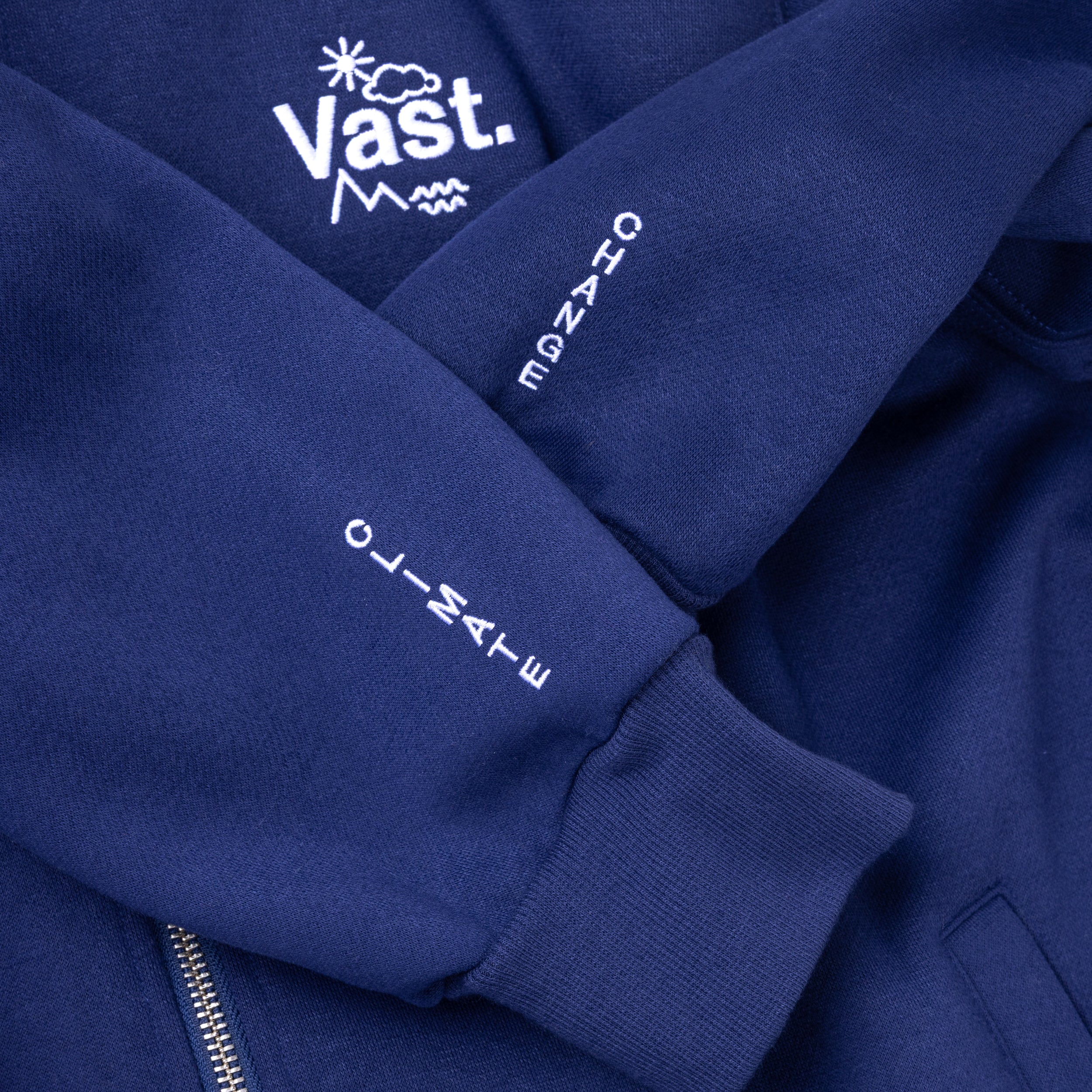 Vast  Zip Up Hoodie-連帽外套-深藍色