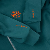 Vast  Zip Up Hoodie-連帽外套-深綠色