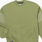 VAST Earth Tones Mock Neck Sweater 小高領衛衣 正面細節 軍綠色