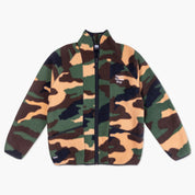 VAST Army Camo Sherpa 迷彩絨毛外套 正面 軍綠色