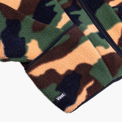 VAST Army Camo Sherpa 迷彩絨毛外套 袖口細節 軍綠色