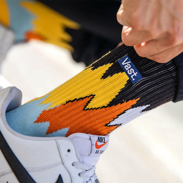 VAST Fro Socks 迷幻塗鴉中筒襪