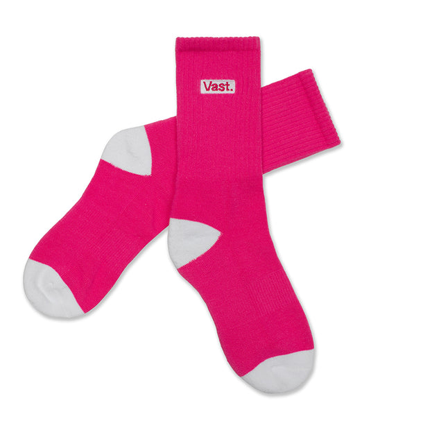 VAST Fuchsia Socks 復古紫紅色中筒襪