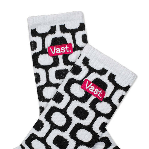 VAST TV Head Socks 幾何印花中筒襪