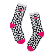 VAST 幾何印花 復古中筒襪