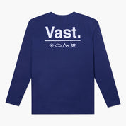 VAST 簡約深藍 長袖上衣