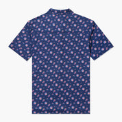 Aqua Terra Multi Floral Tech Button Up - 海軍藍 多色短袖襯衫