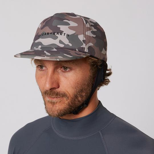 OCEAN EARTH 軍風迷彩可拆式後遮陽衝浪帽