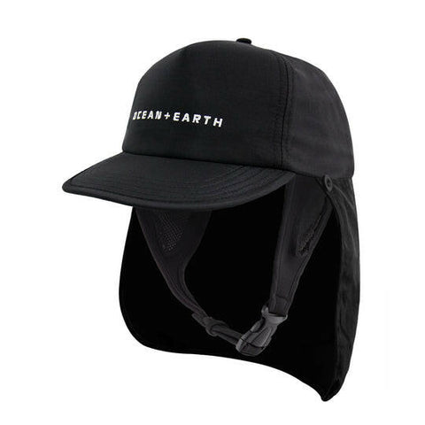 OCEAN EARTH Bingin Strap Back 可拆式後遮陽衝浪帽 - 黑