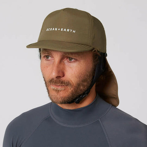 OCEAN EARTH Bingin Strap Back 可拆式後遮陽衝浪帽 - 橄欖綠