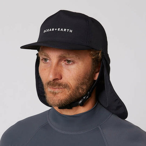 OCEAN EARTH Bingin Strap Back 可拆式後遮陽衝浪帽 - 黑