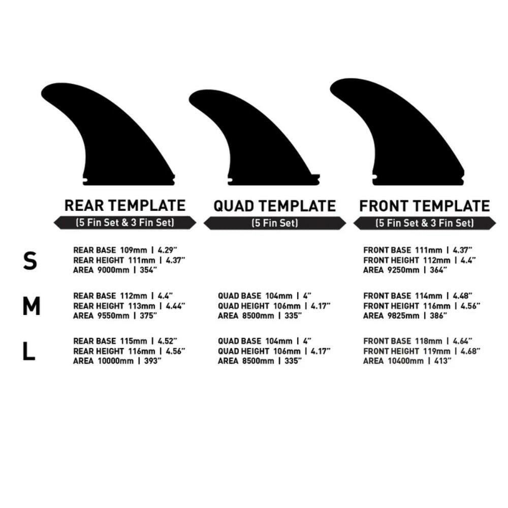FIREWIRE Velox Fin 5 Set 衝浪板舵 - Large