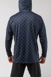 VAST Aqua Terra Lite Check Check Tech Daily Hoodie 模特兒穿著展示 黑色