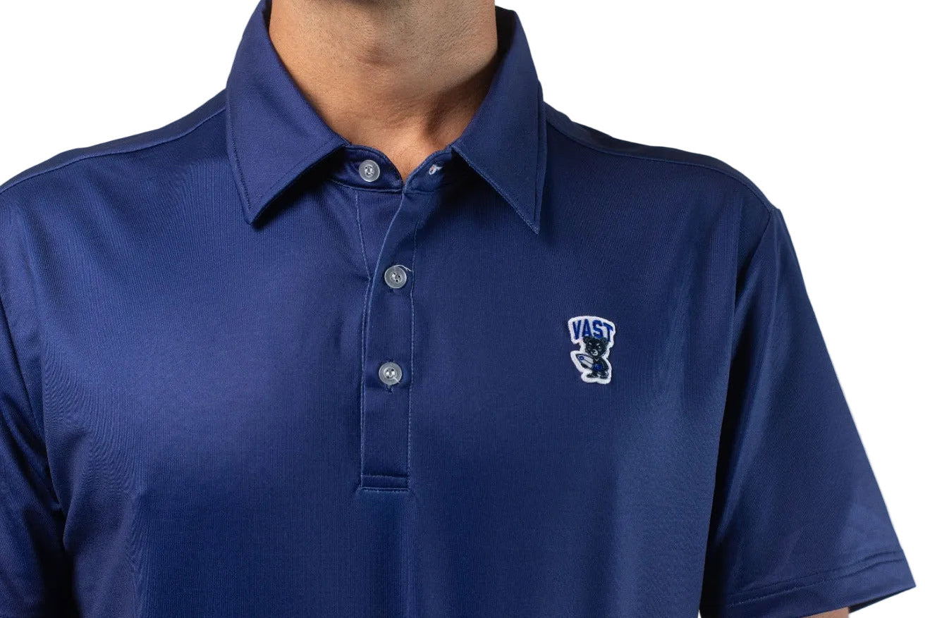 VAST Aqua Terra Formosa Bear Polo 模特兒穿著展示 藍