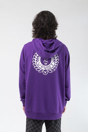 VAST United Elements Hooded Pullover 模特兒背面穿著 紫色