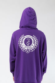 VAST United Elements Hooded Pullover 模特兒側面穿著 紫色
