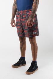 VAST Floral Blend Volly Short 模特兒穿著展示 迷彩