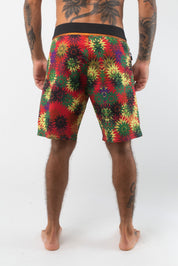 VAST Jali Vibes Copper Boardshort 模特兒穿著展示 紅