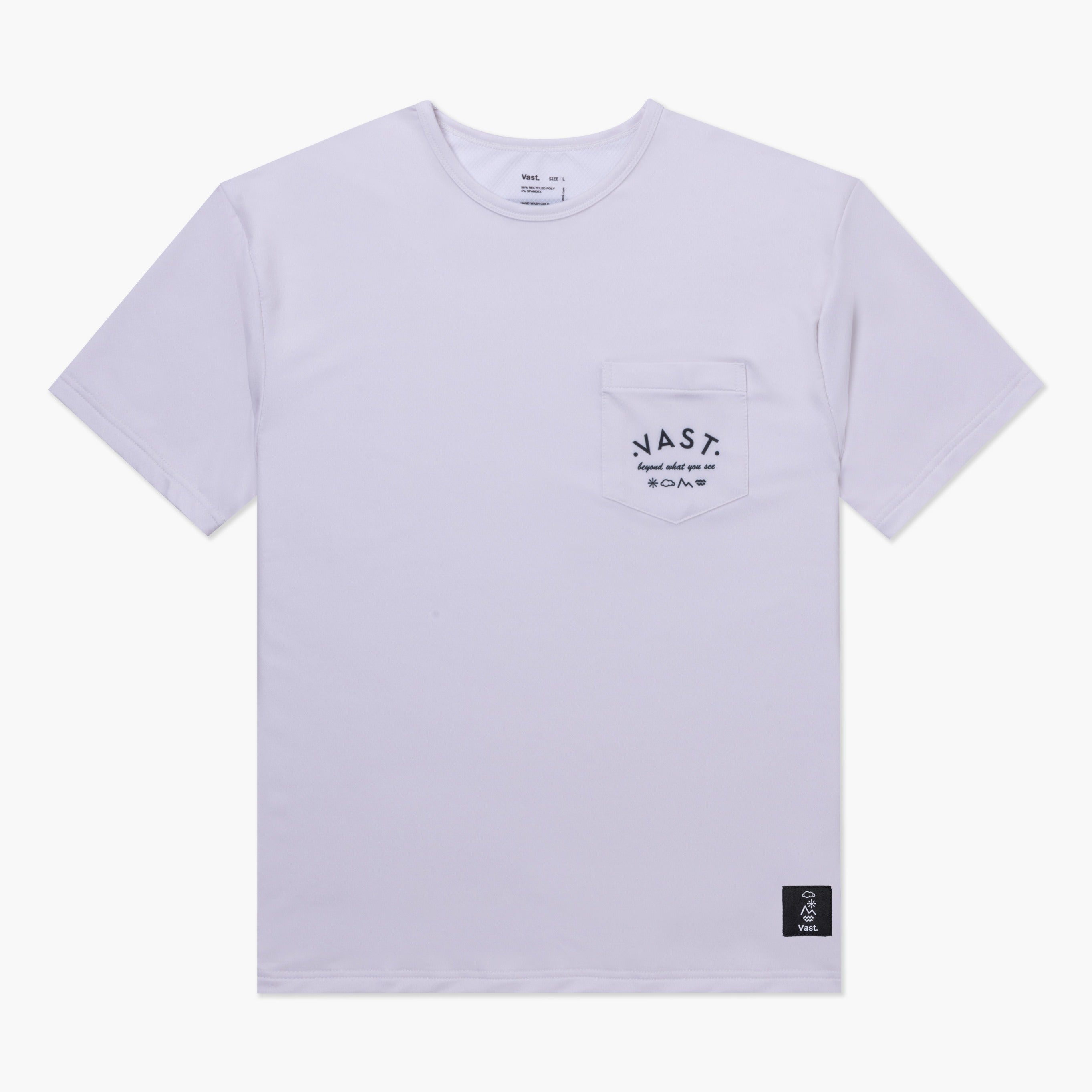 VAST Mono Type Standard Fit Tee 防曬機能衝浪衣 官方商品圖 1 水泥白