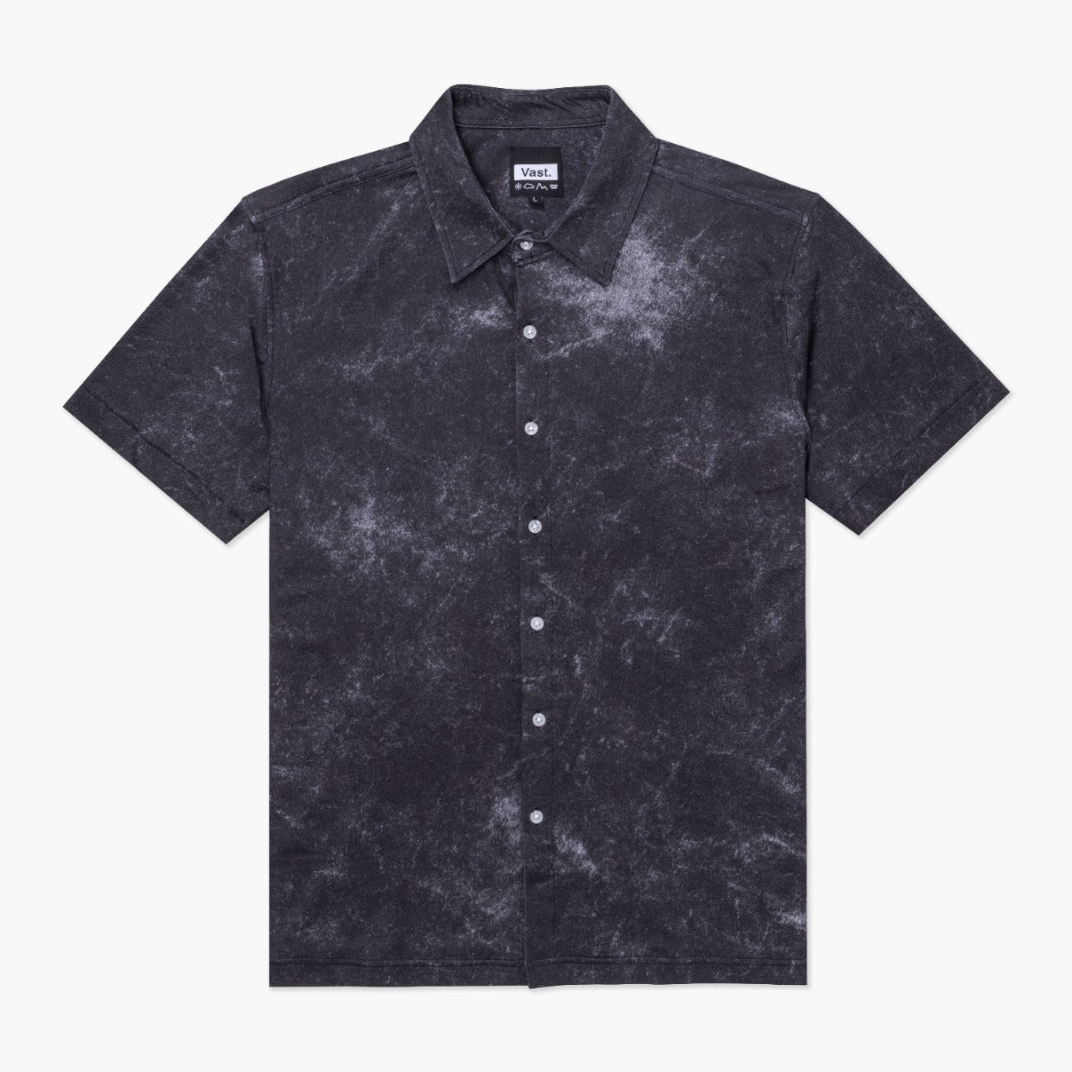 VAST Patina Button Up 防曬機能衝浪短袖襯衫 官方商品圖 1 黑色