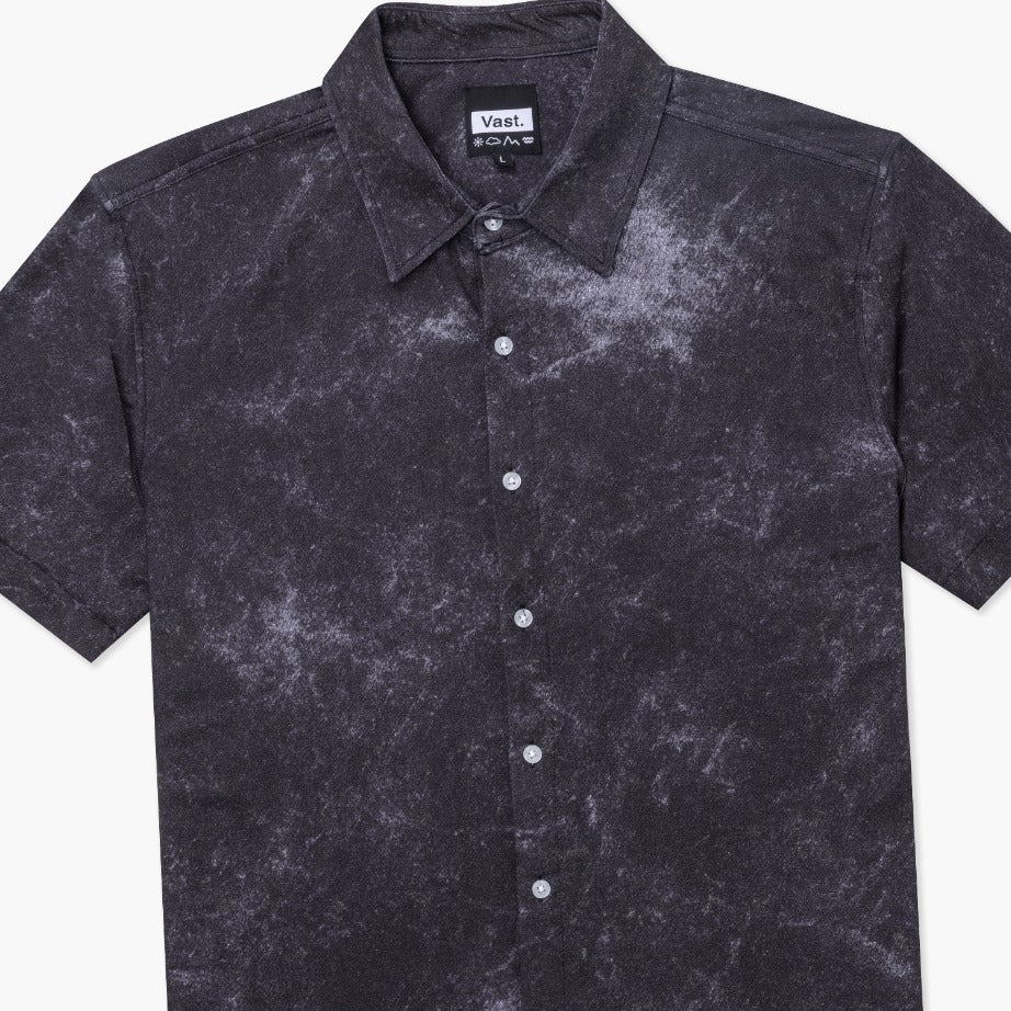 VAST Patina Button Up 防曬機能衝浪短袖襯衫 官方商品圖 3 黑色