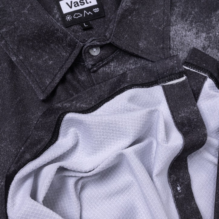 VAST Patina Button Up 防曬機能衝浪短袖襯衫 官方商品圖 4 黑色
