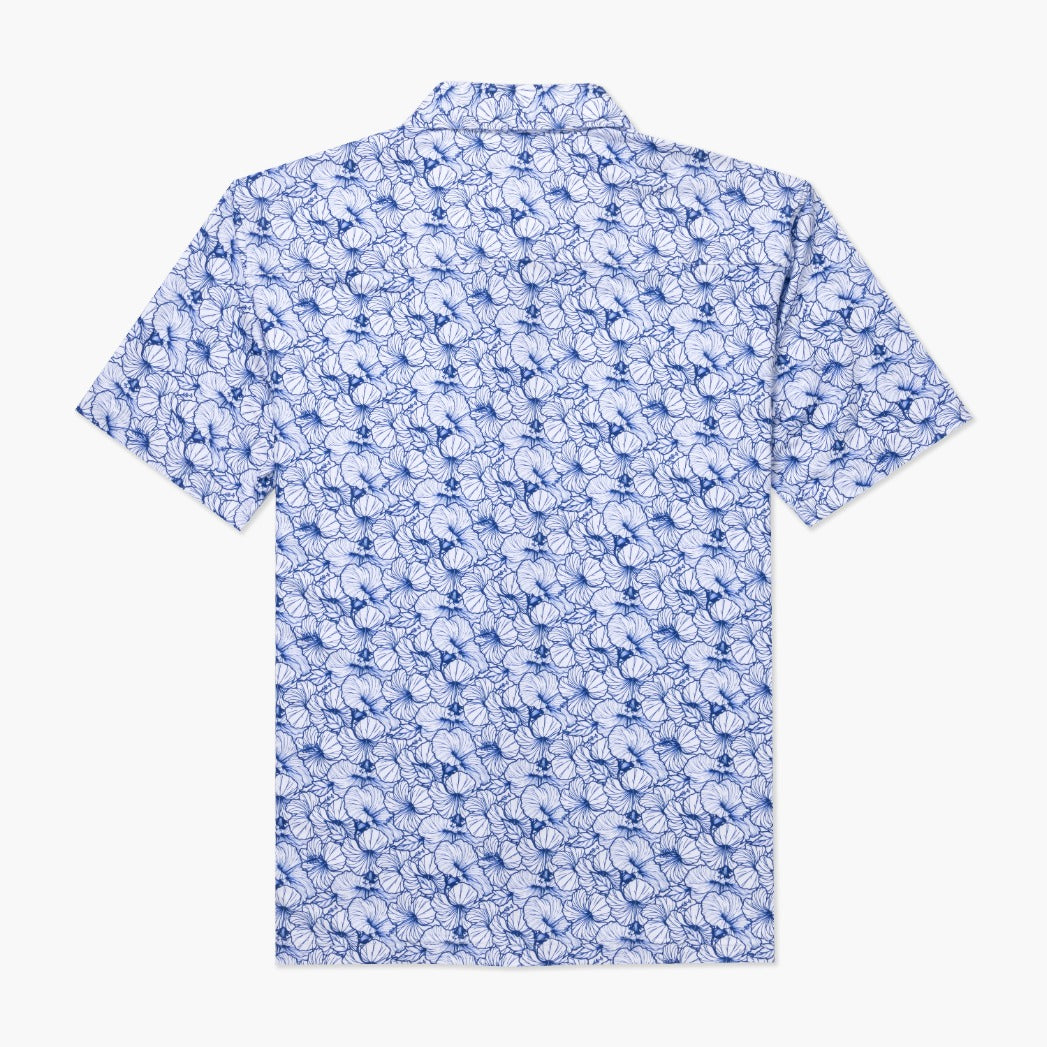 VAST Hibiscus Button Up 防曬機能衝浪短袖襯衫 官方商品圖 2 藍色