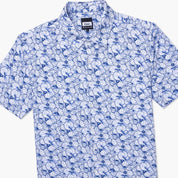 VAST Hibiscus Button Up 防曬機能衝浪短袖襯衫 官方商品圖 3 藍色