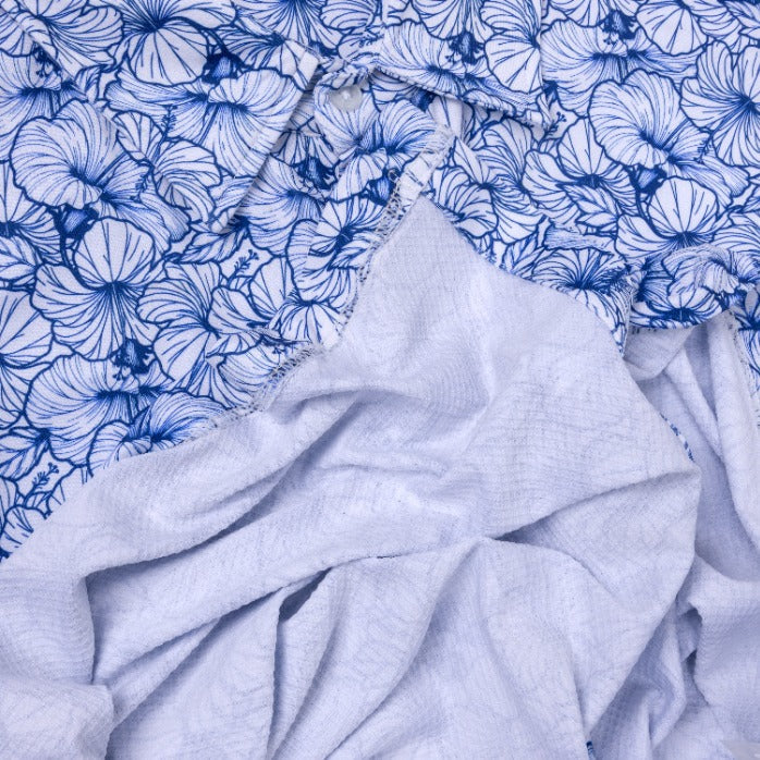 VAST Hibiscus Button Up 防曬機能衝浪短袖襯衫 官方商品圖 4 藍色