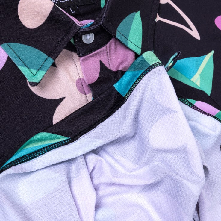VAST Floral Foliage Button Up 防曬機能衝浪短袖襯衫 官方商品圖 4 粉色