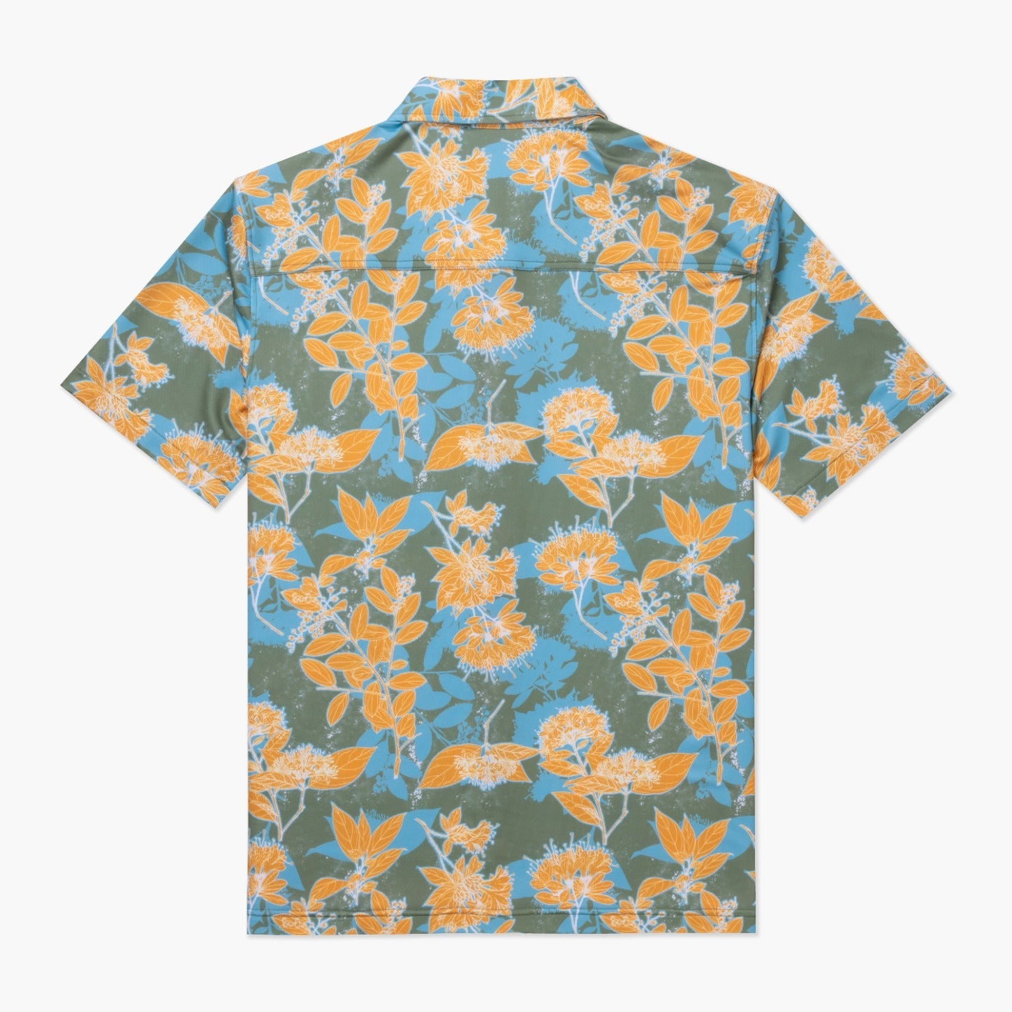 VAST Ode to the Islands Button Up 防曬機能衝浪短袖襯衫 官方商品圖 2 橘紅色