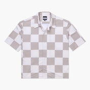 VAST Checker Wise Boxy Fit Button Up 防曬機能衝浪短袖襯衫 官方商品圖 1 奶油白