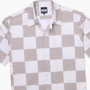 VAST Checker Wise Boxy Fit Button Up 防曬機能衝浪短袖襯衫 官方商品圖 3 奶油白
