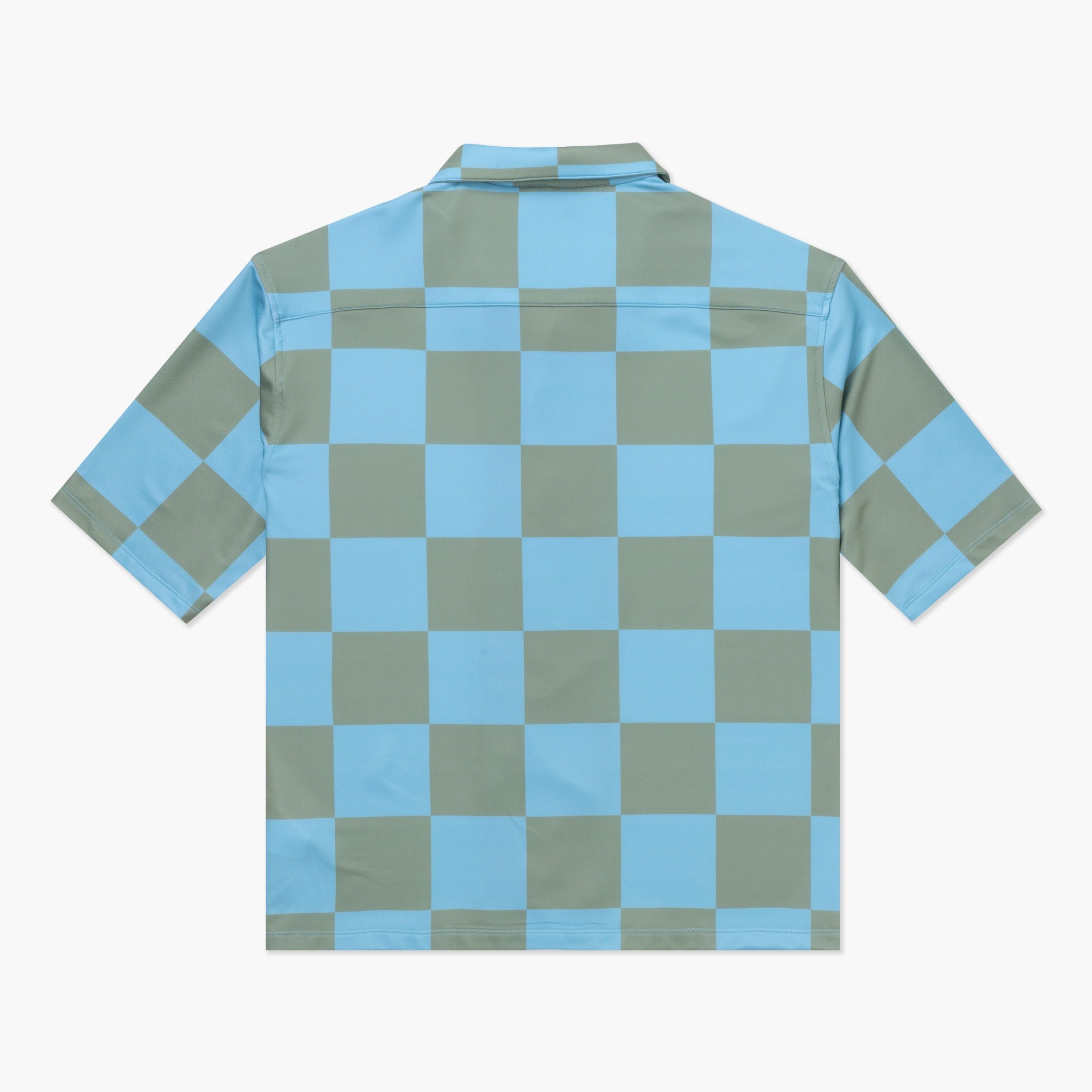 VAST Checker Wise Boxy Fit Button Up 防曬機能衝浪短袖襯衫 官方商品圖 2 軍綠色