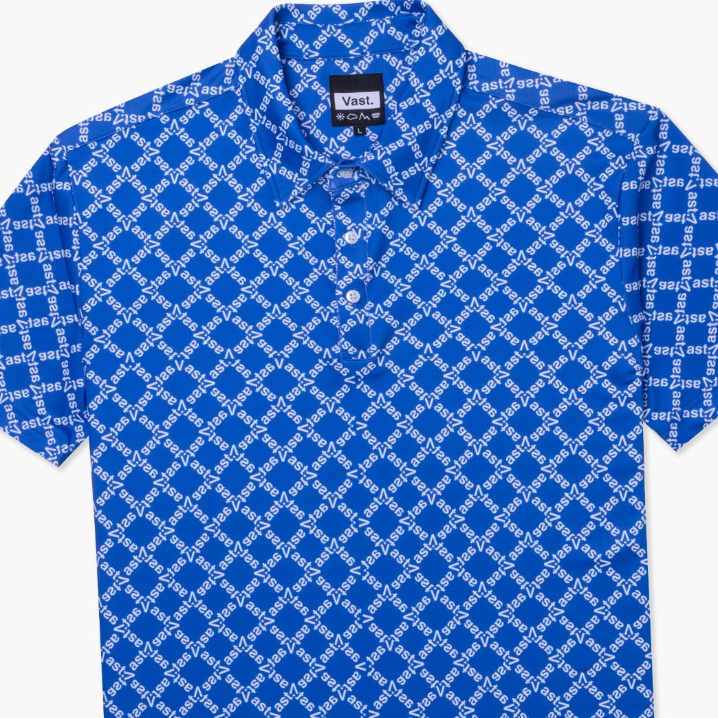 VAST Cross Fade Polo 防曬機能短袖polo衫 官方商品圖 3 藍色