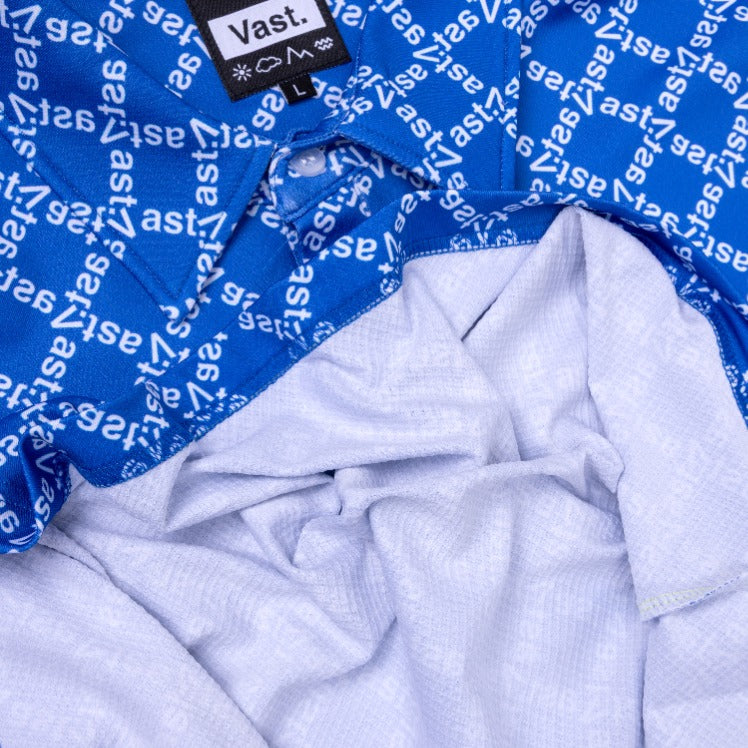 VAST Cross Fade Polo 防曬機能短袖polo衫 官方商品圖 4 藍色