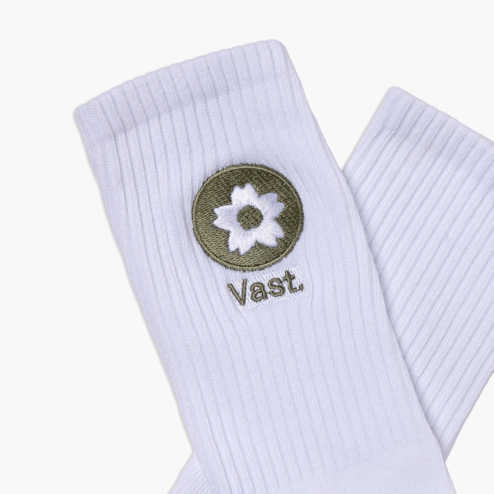 VAST SAKURA Socks 經典櫻花半筒襪 官方商品圖 3 軍綠色